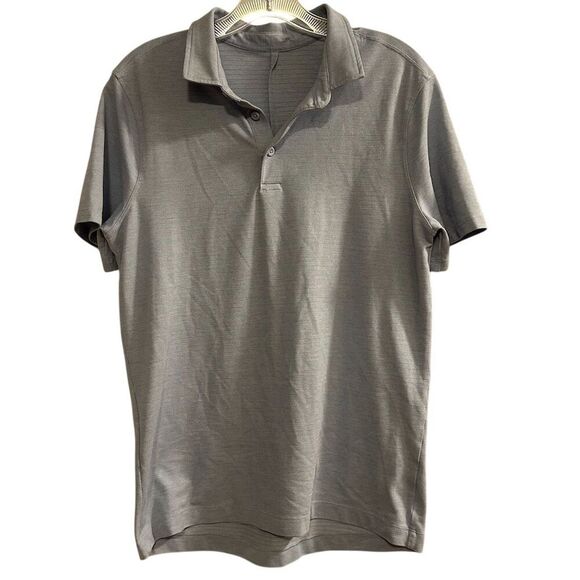 Lululemon Men's Polo Shirt Gray Heather Short Sleeve Casual - Picture 1 of 10